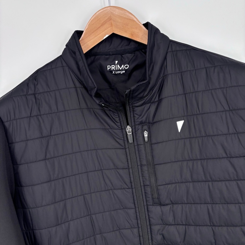 Primo Golf Hybrid Quilted Full Zip Puffer Jacket Mens XL Black Performance Coat